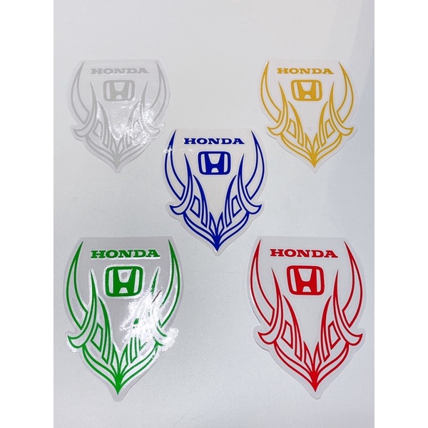 Decal tem phản quang Honda Yamaha 15x10.5cm, dán trang trí xe máy, ô tô, mũ bảo hiểm chống thấm nước, chống bay màu