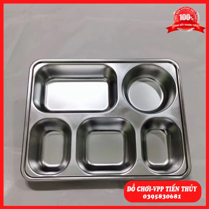 Khay ăn inox 4 ngăn tiện lợi rẻ