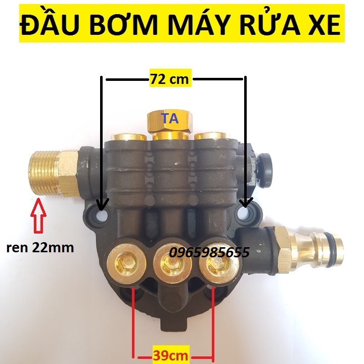 Đầu bơm máy rửa xe mini, đầu bơm máy rửa xe áp lực cao | bộ đầu bơm máy rửa xe