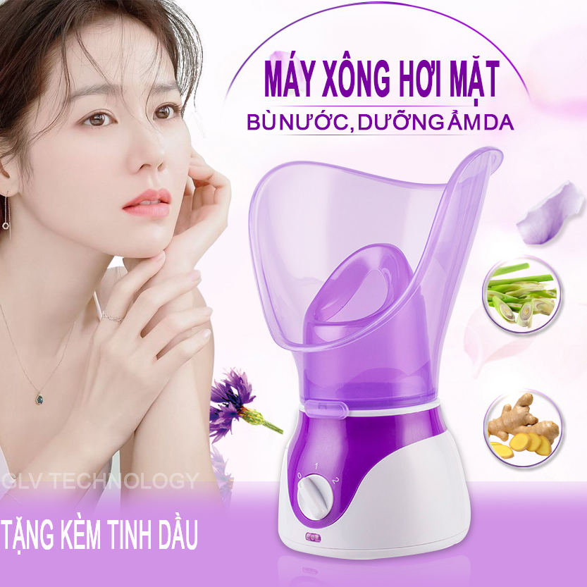 Máy xông hơi mặt NTFS-618 phun hơi nước thẩm thấu làm sạch sâu lỗ chân lông, - tặng kèm tinh dầu chanh sả máy phun sương tinh dầu GLV Technology