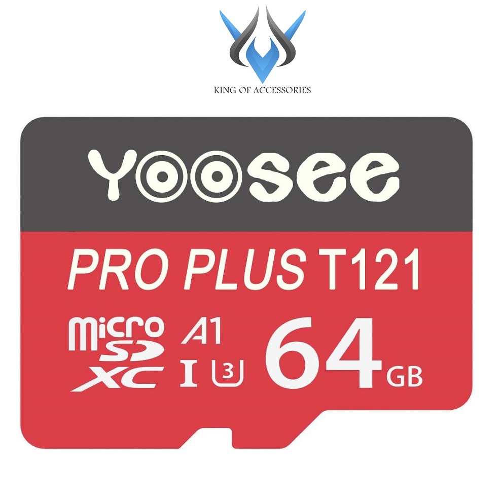 Thẻ nhớ MicroSDXC Yoosee Pro Plus 64GB /128GB A1 U3 4K R95MB/s W45MB/s (Đỏ) phụ kiện sỉ 1986