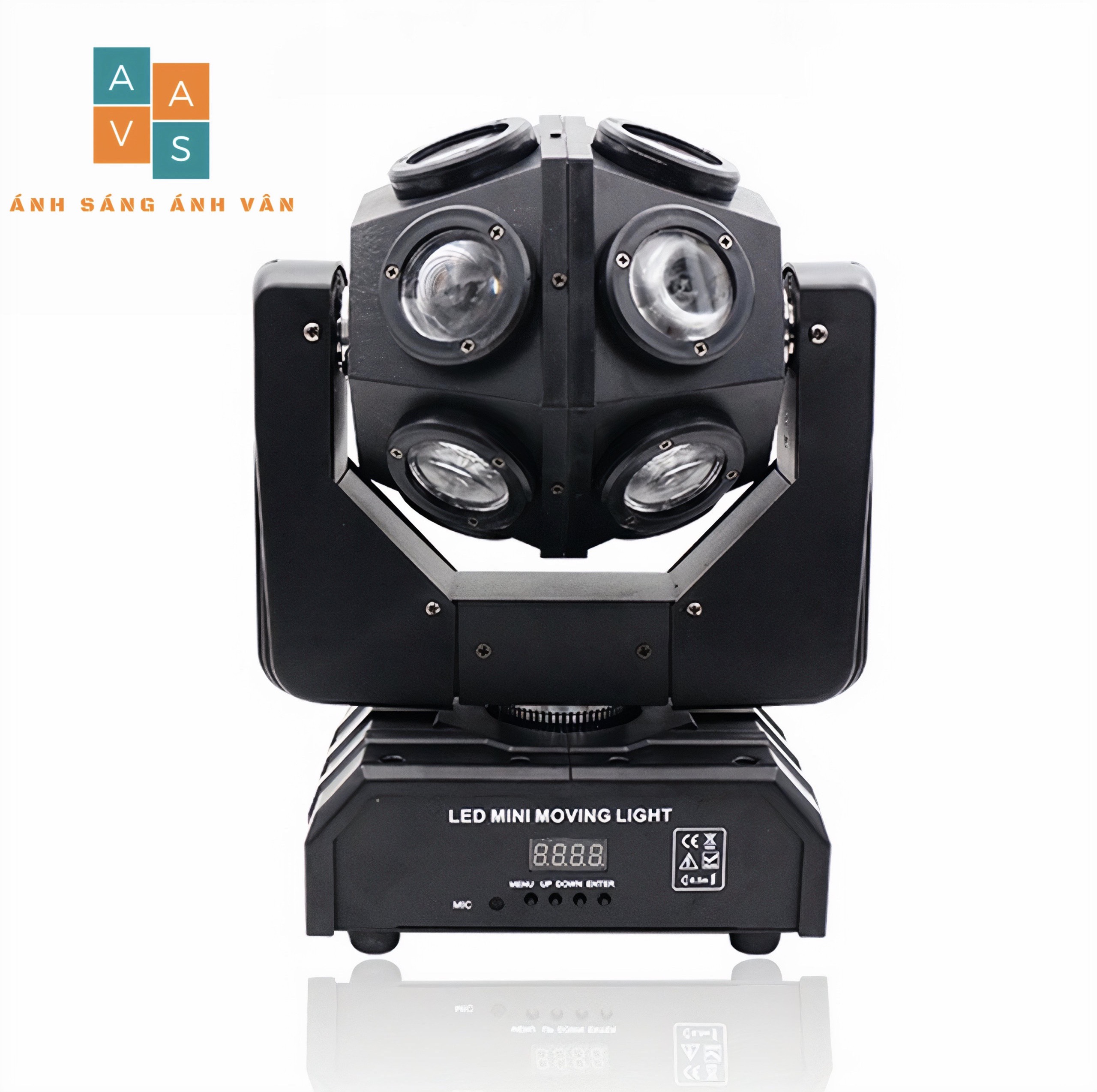 Đèn Moving 12 mắt Led đảo xoay . Hiệu ứng đẹp mắt cùng 12 luồng sáng đổi màu. Dòng đèn sân khấu thế hệ mới nhất.