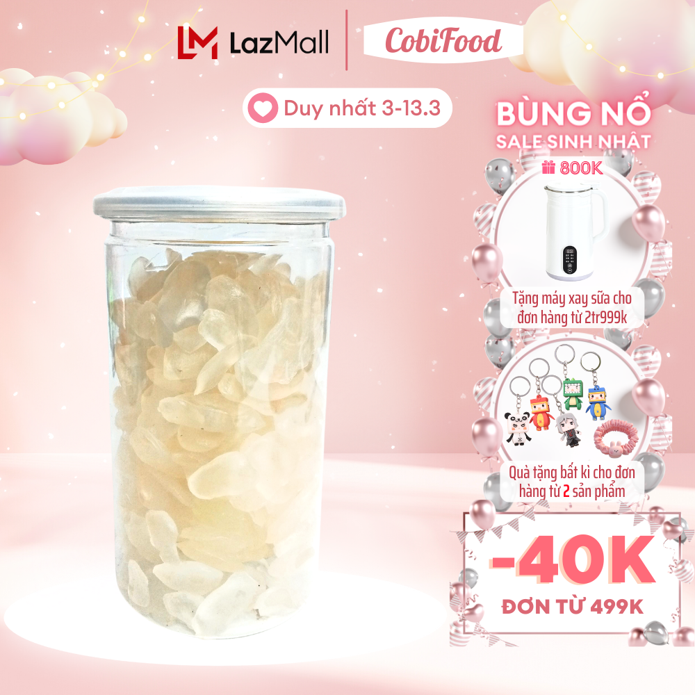 Thốt nốt sấy dẻo không đường thái lan loại ngon cobifood - hũ 500g, dùng nấu chè, đồ ăn vặt