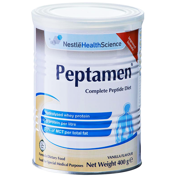 Sữa peptamen từ nestle thụy sĩ hộp 400g – sữa cung cấp dinh dưỡng cho người tiêu hóa kém, khó hấp thu