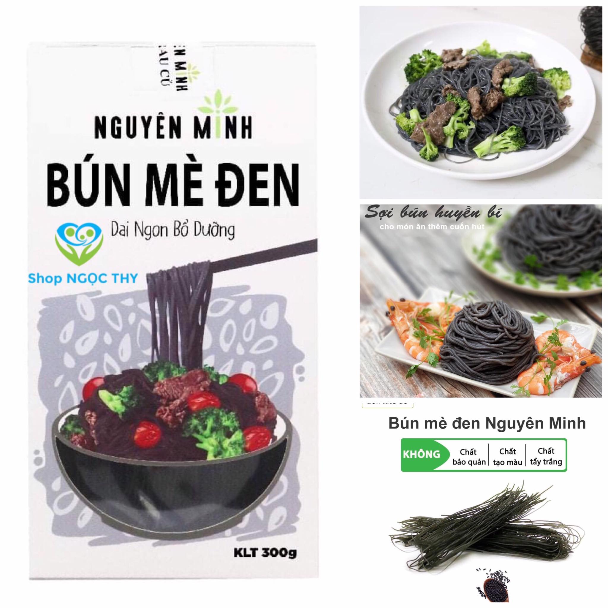 Bún gạo lứt mè đen ăn kiêng eat clean