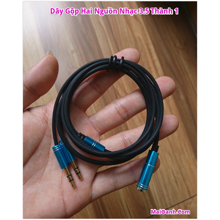 Dây gộp 2 nguồn âm thanh 3.5 thành 1