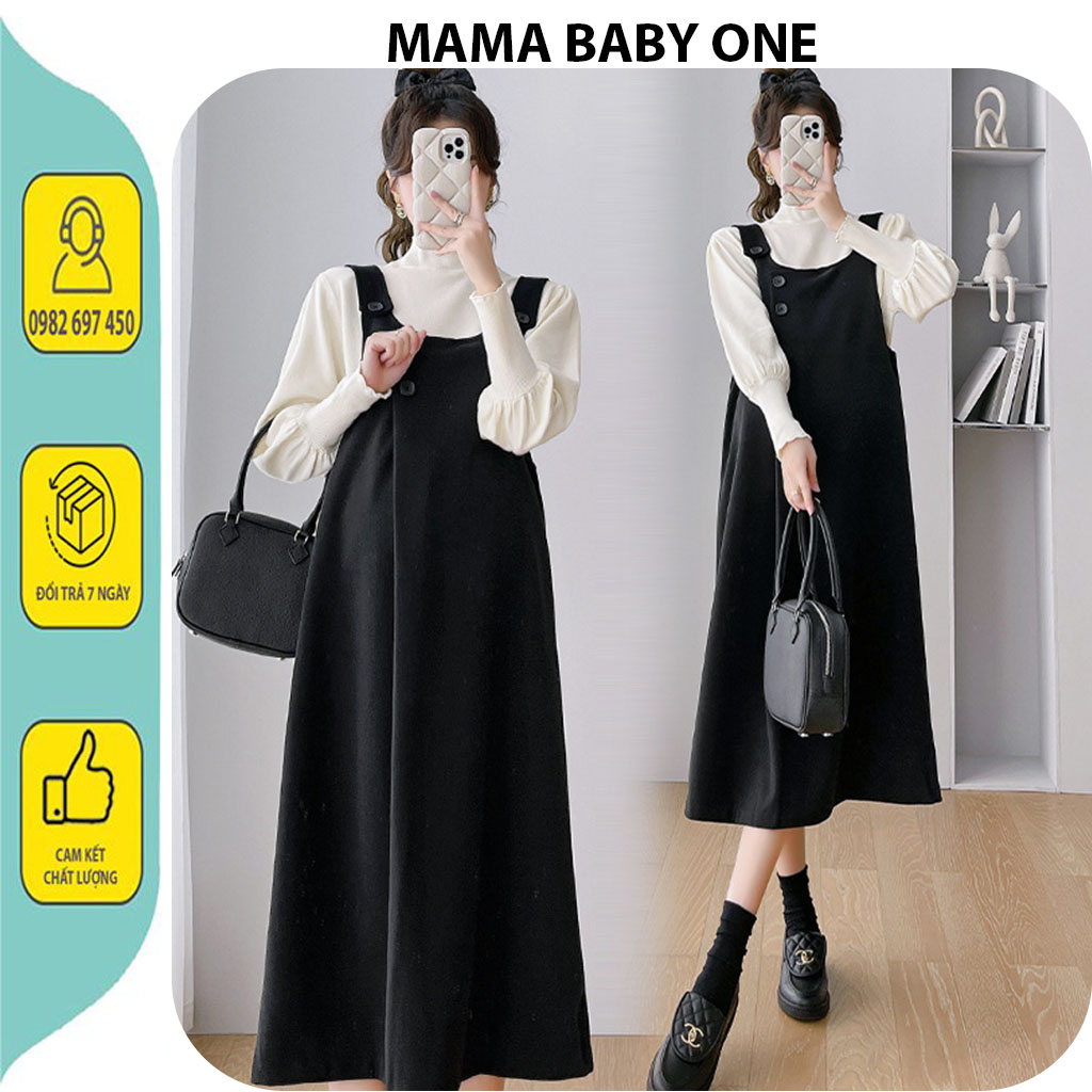 V611 SET ĐẦM VÁY YẾM NHUNG KÈM ÁO THUN-ĐẦM BẦU THIẾT KẾ BABAY DOLL MẶC ĐI LÀM ĐI CHƠI MÙA THU ĐÔNG FRESIZE DỄ MẶC