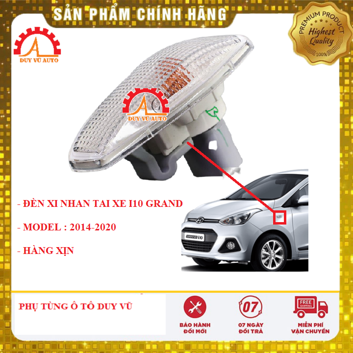 Đèn xi nhan tai xe hyundai i10 grand, kia morning hàng xịn