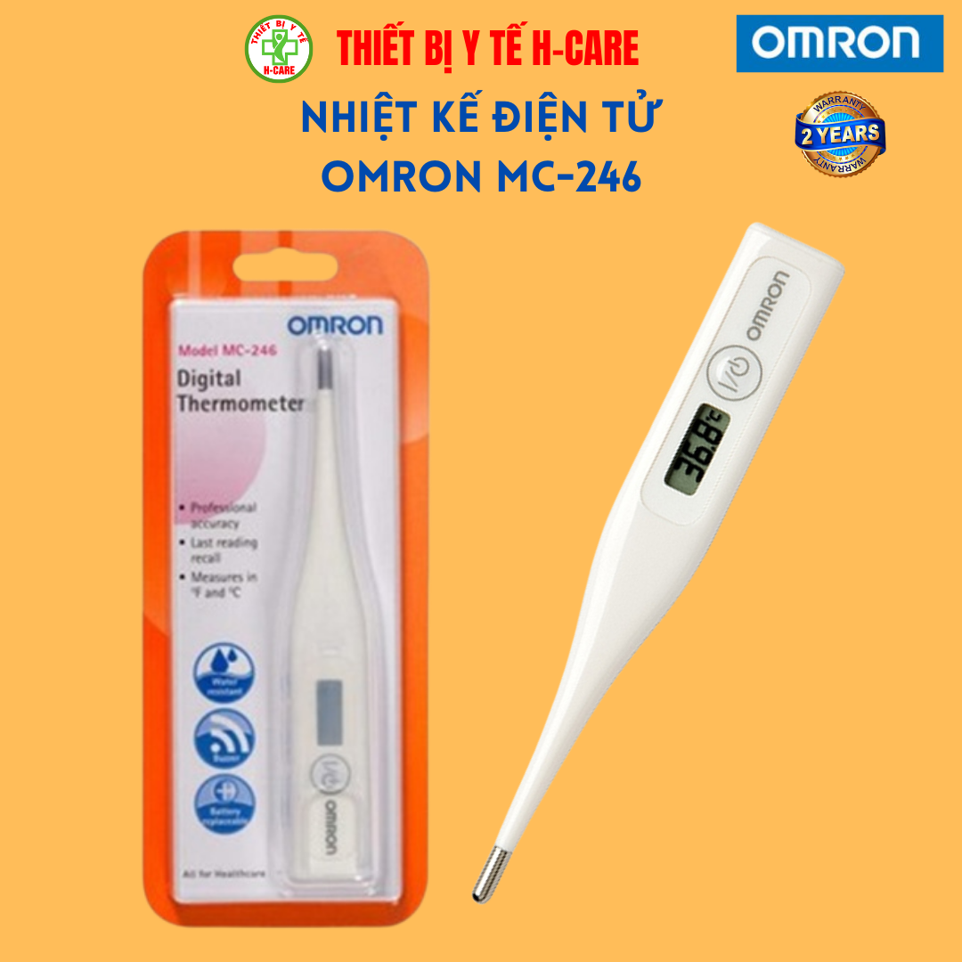 Nhiệt kế điện tử Omron MC246 / Tanako - Đo nhanh nhiệt độ cơ thể, kết quả nhanh chóng, chính xác, tin cậy -  Bảo hành chính hãng  [TBYT H-Care]
