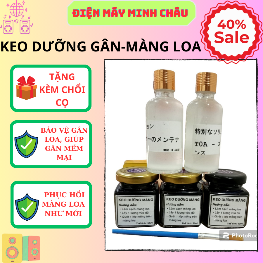 Keo dưỡng loa nghe nhạc, loa karaoke nhập khẩu chính hãng tặng chổi cọ..