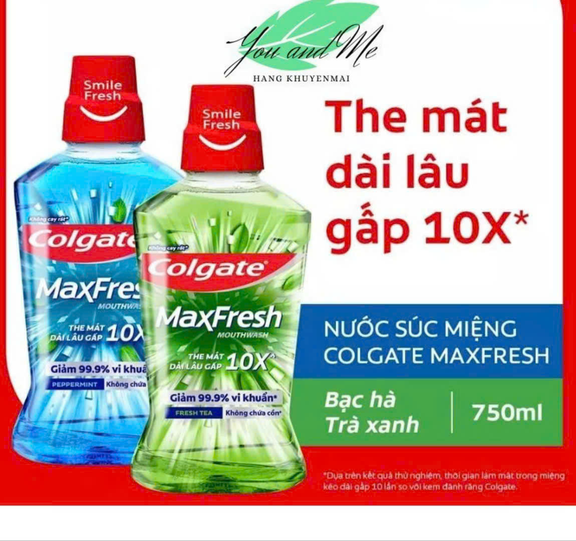   500ml 750ml   Nước súc miệng Colgate Plax   Maxfresh bạc hà  trà xanh  Than hoạt tính 