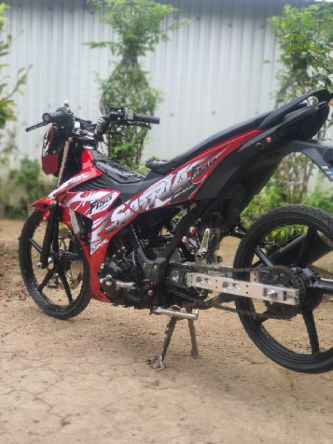 Tem Rời Satria mẫu lửa màu đỏ trắng đen