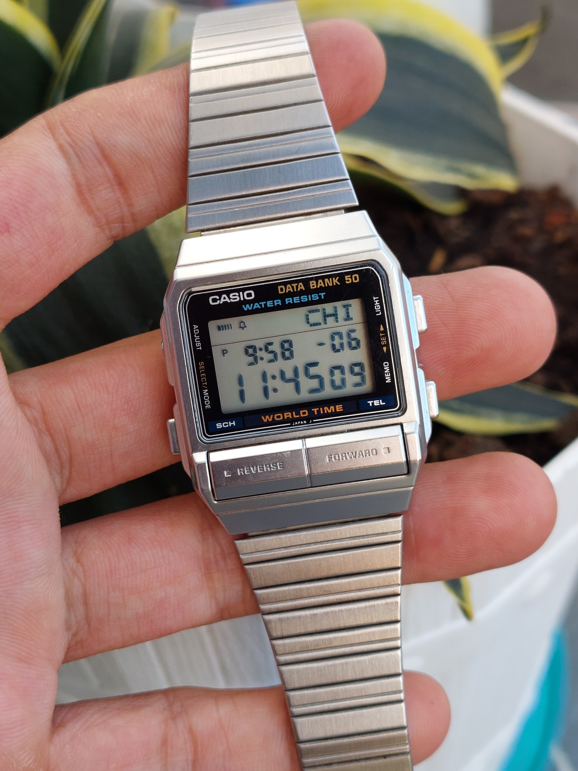 Đồng hồ nam Casio Data Bank.50 chạy pin hàng Si