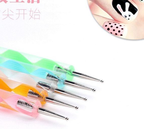 Set 5 cây bút chấm bi đủ màu nail.