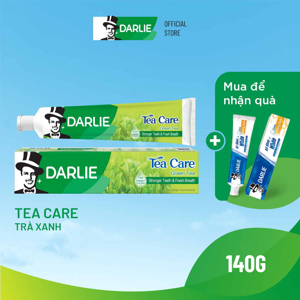 Kem đánh răng darlie tea care trà xanh green tea 140g
