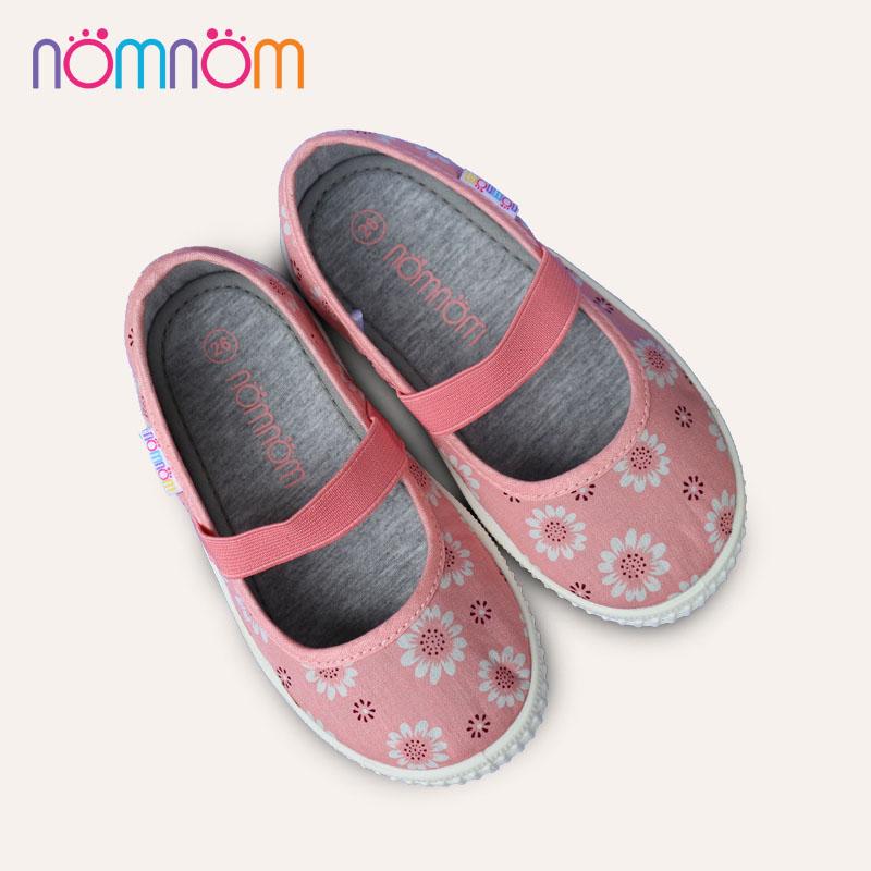 Giày búp bê cho bé gái quai chun NomNom EPG1913 màu hồng