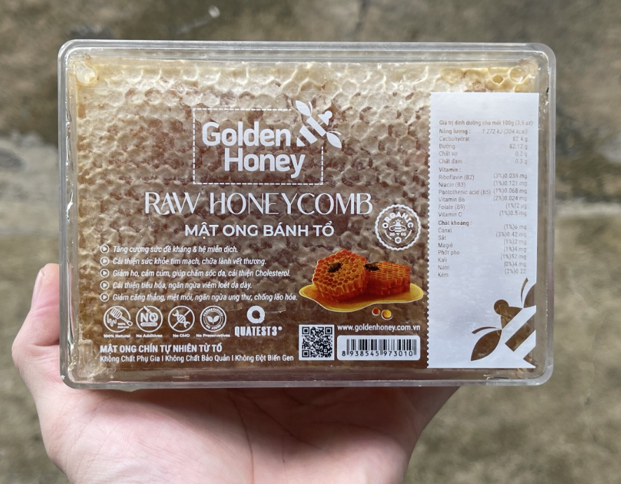 Mật ong bánh tổ golden honey honeycomb 500g