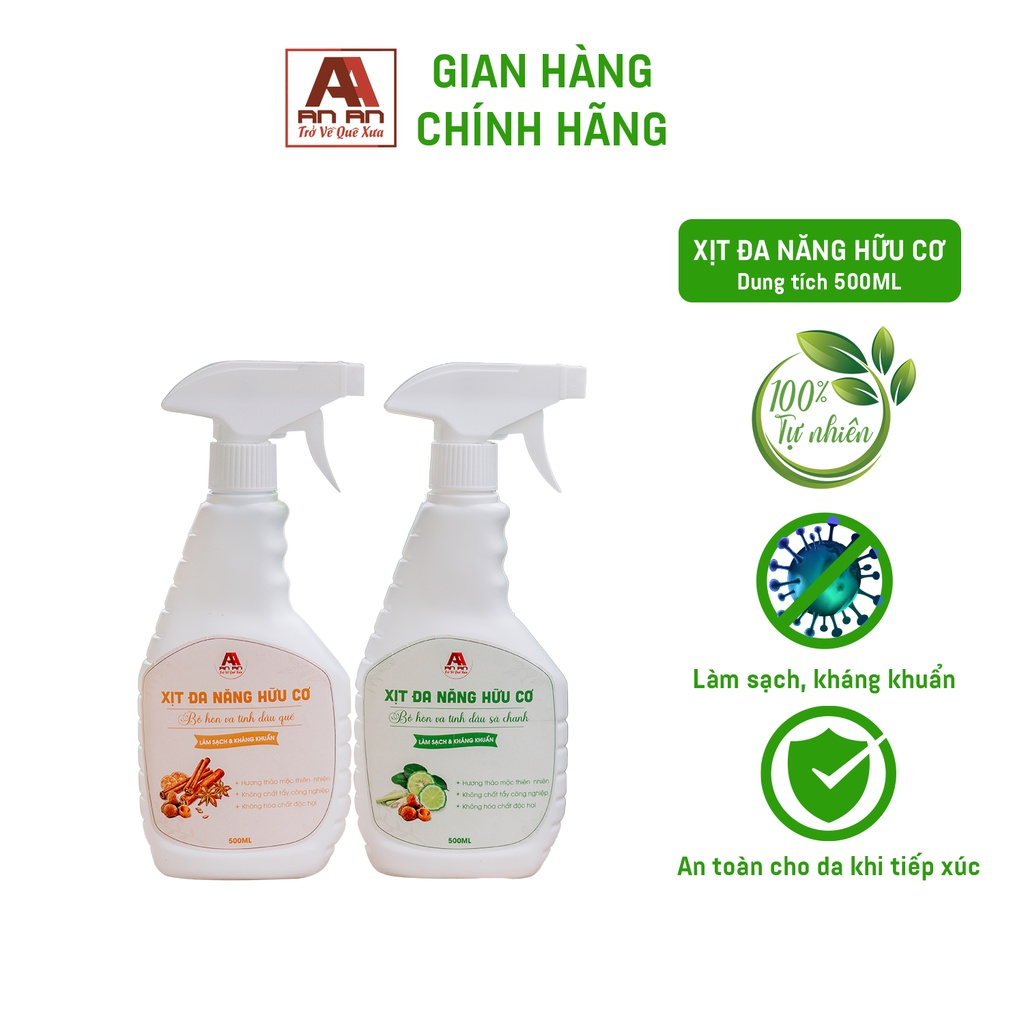 Xịt đa năng hữu cơ An An, nước lau bếp, lau kiến