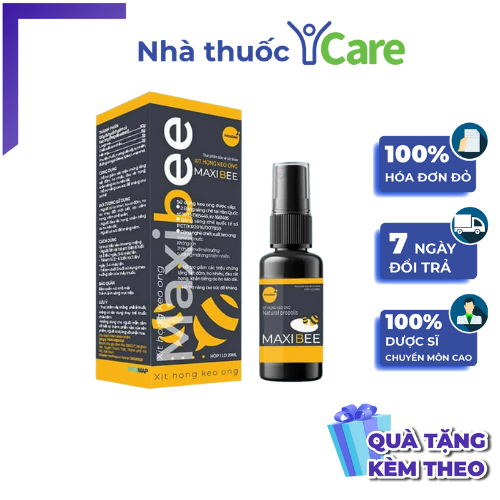 Xịt họng keo ong Maxibee 20ml hỗ trợ giảm ho, giảm đau rát họng