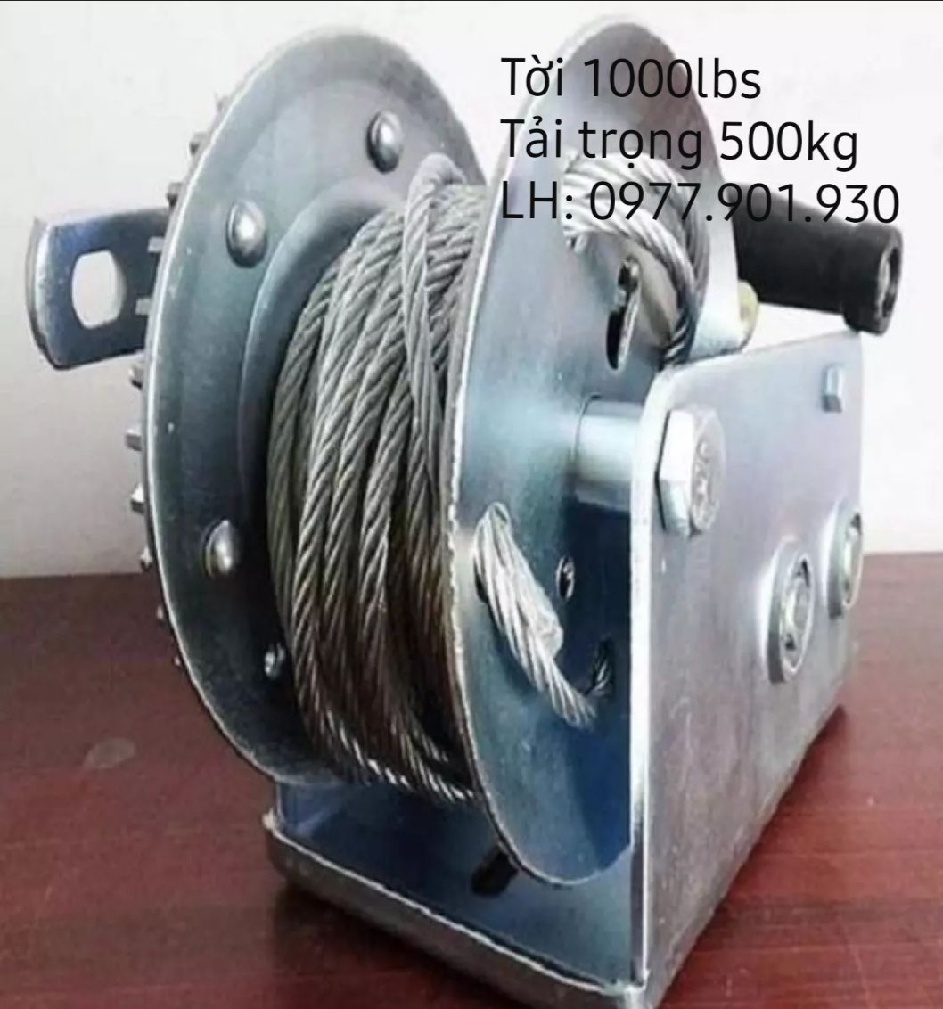 Tời, Tời quay tay 1000LBS tải trọng 454 kg