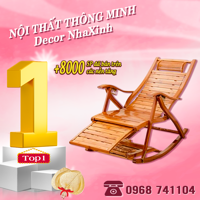 Ghế tre thư giãn, ghế tựa bập bênh, ghế tre xếp gọn, ghế tre chắc chăn tre trên 6 năm tuổi chông mối mọt có massage chân, nội thất hiện đại