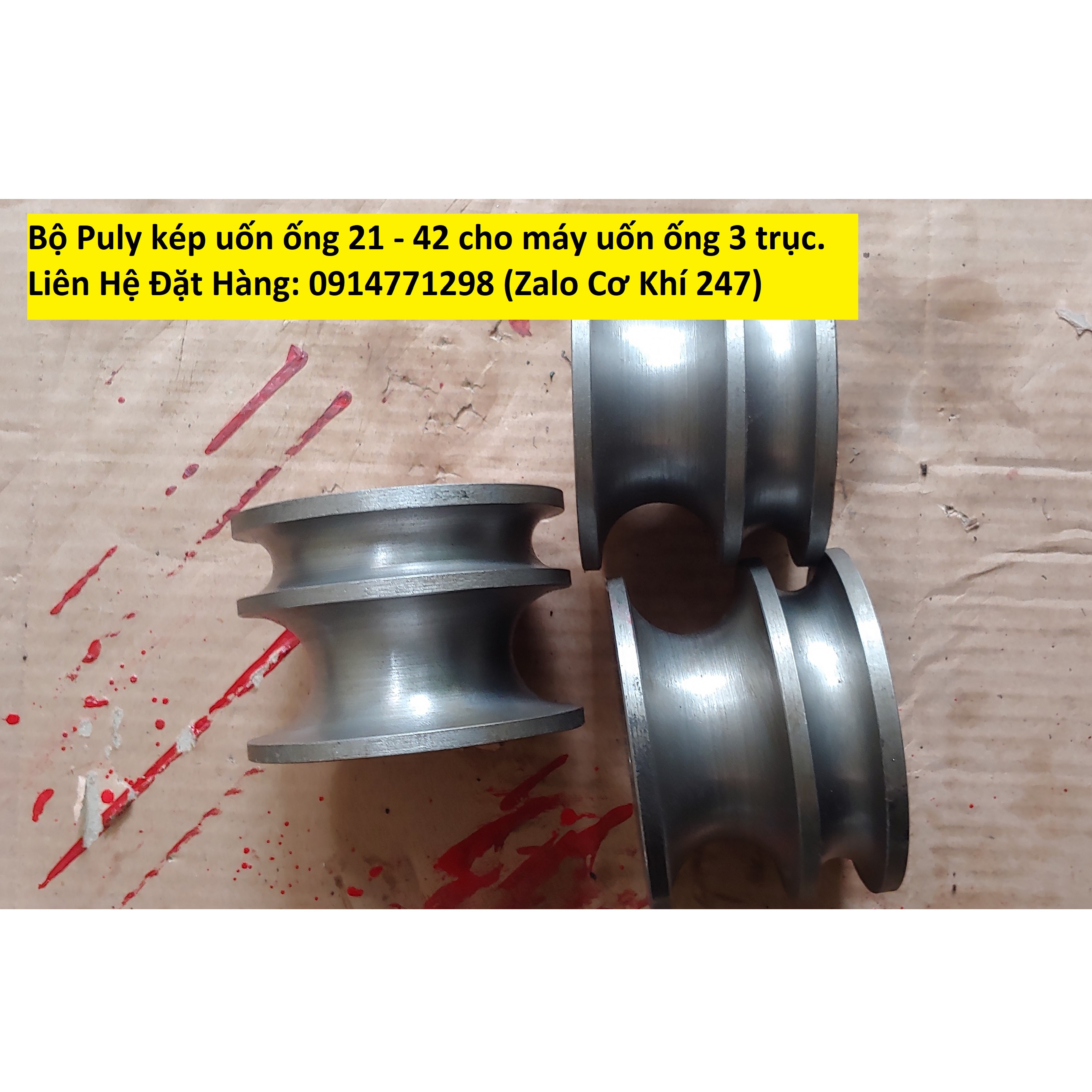 Máy Uốn Ống. Bộ Khuôn uốn ống 21 và 42 cho máy uốn ống ba trục. Bộ Puly uốn ống cho máy uốn 3 trục