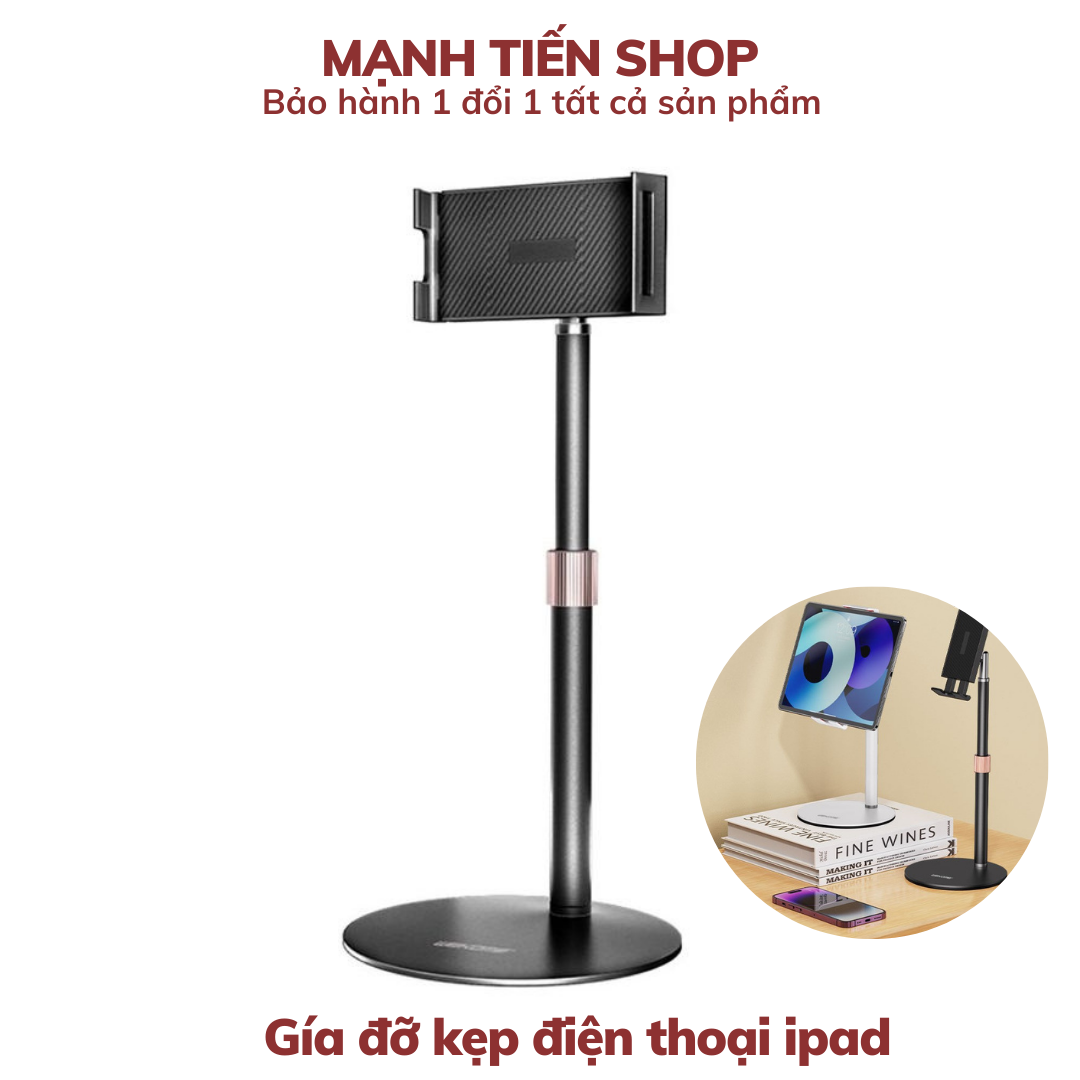 Giá Đỡ Điện Thoại, Ipad Thông Minh S100 Kiêm Kệ Đỡ Cho Điện Thoại Đa Năng Chỉnh Được Chiều Cao