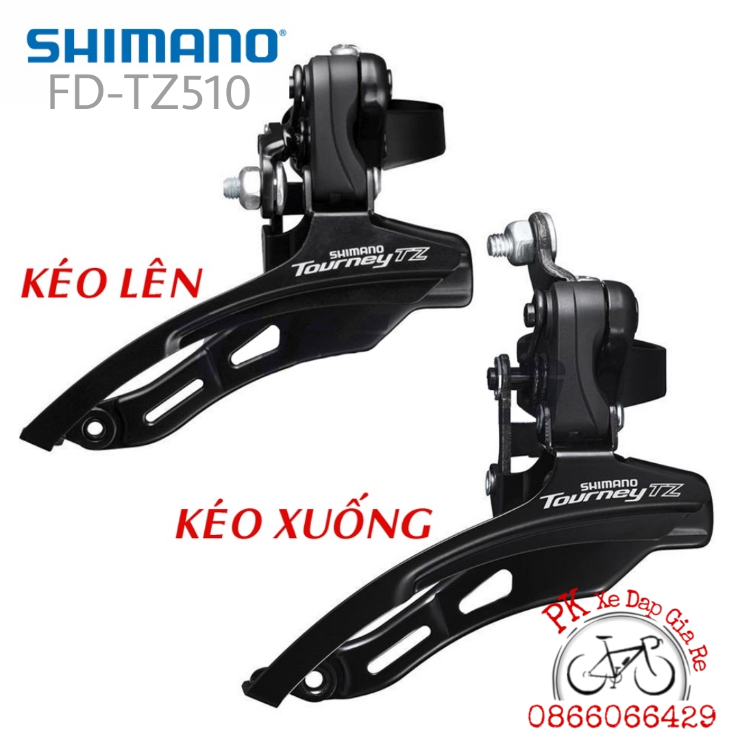 Sang đĩa xe đạp shimano tourney fd-tz500, fd-tz510, gạt đĩa shimano chính hãng