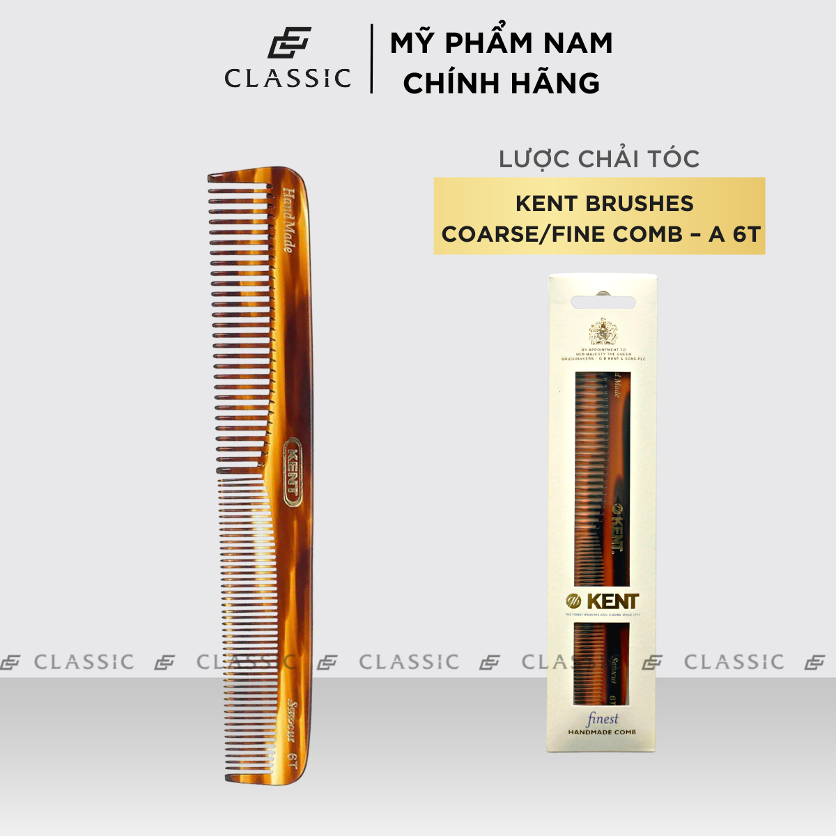 Lược chải tóc kent brushes coarse/fine comb – a 6t