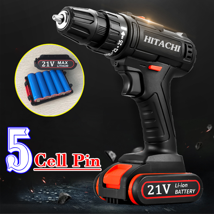 Khoan Pin 21V Hitachi Tiện Ích. Khoan Tường Khoan Gỗ Bắt Vít