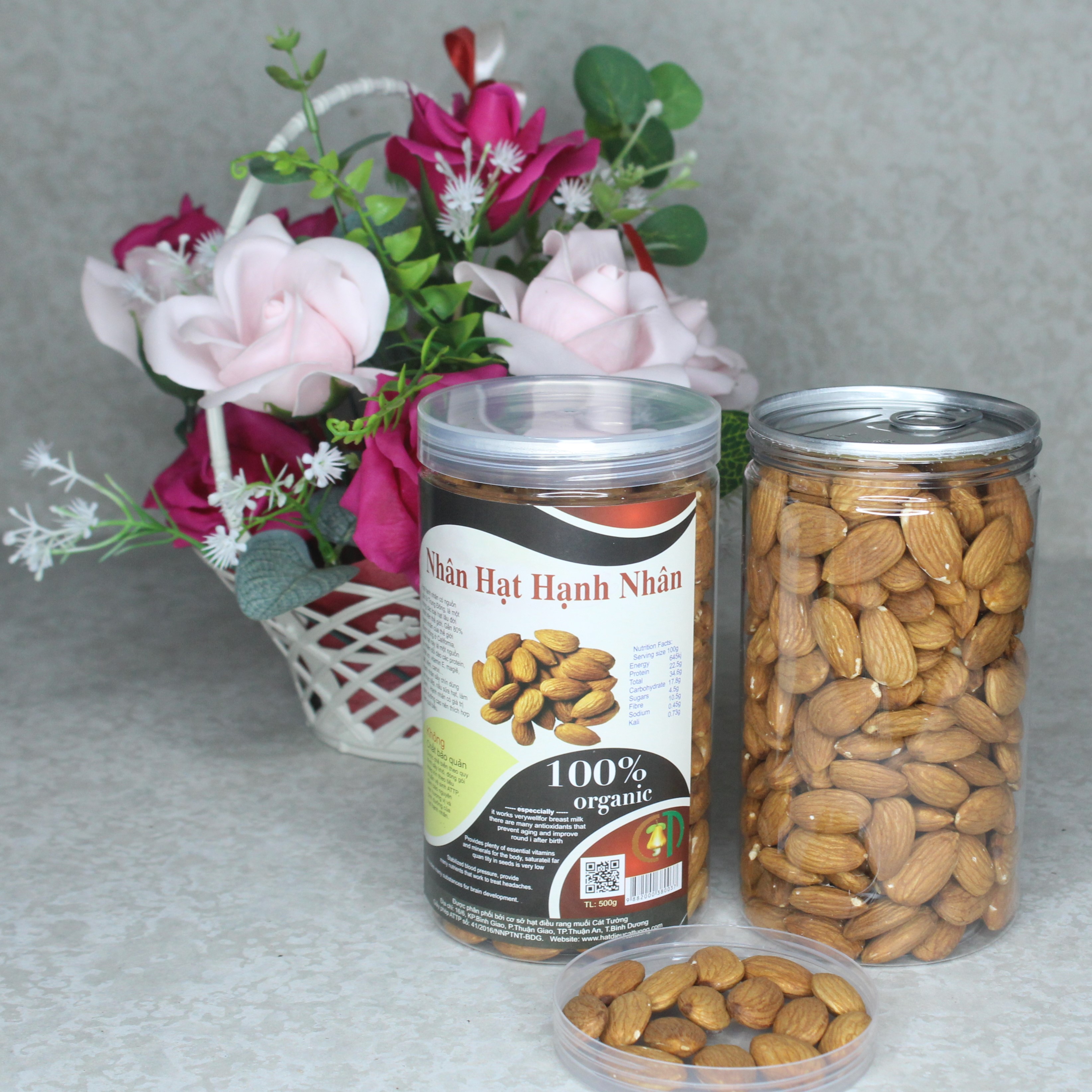 NHÂN HẠT HẠNH NHÂN ÚC RANG CHÍN NGUYÊN VỊ RẤT GIÒN, NGON ĂN NGHIỆN HỘP 250-500G