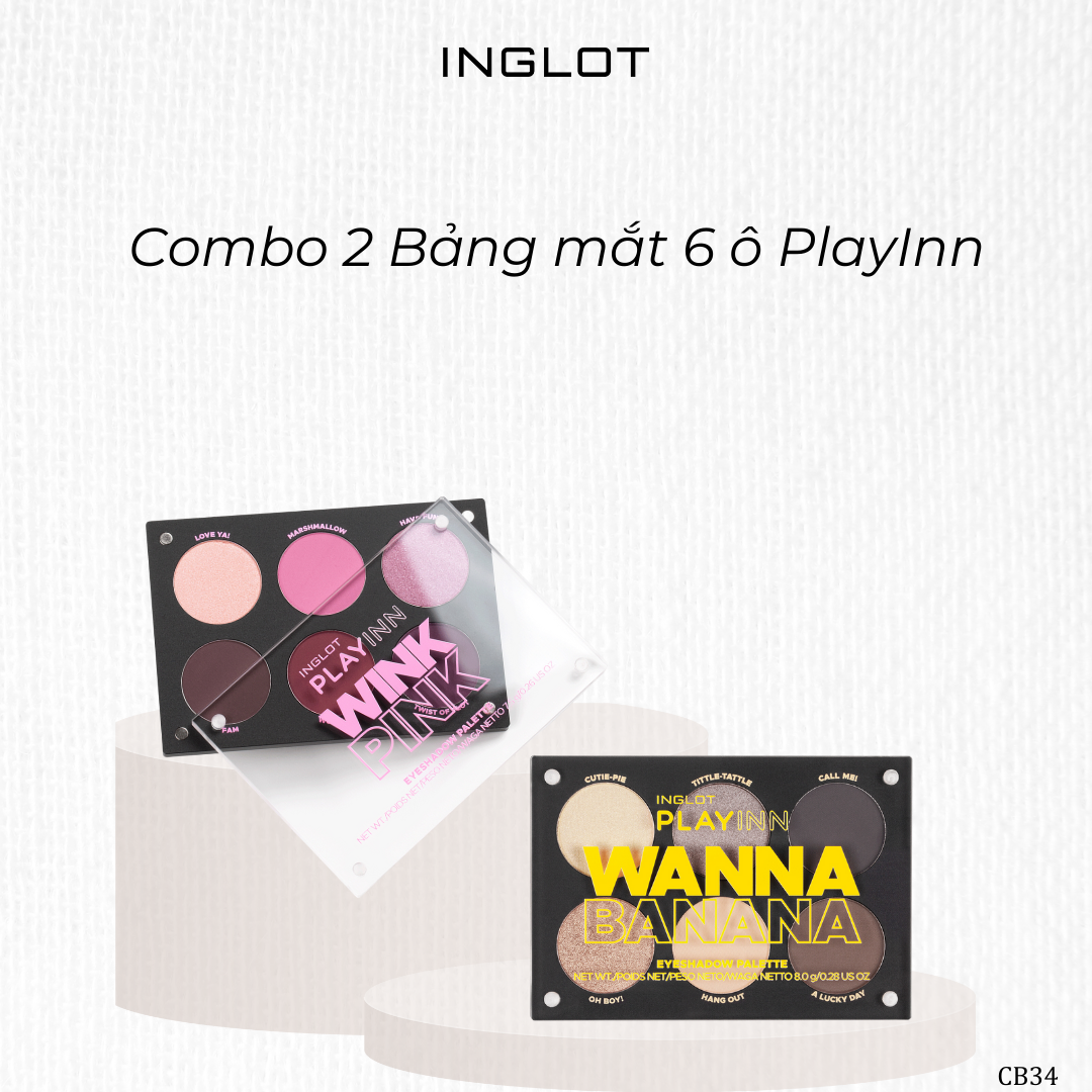 Bộ đôi bảng phấn mắt 6 ô theo tông độc đáo play inn inglot