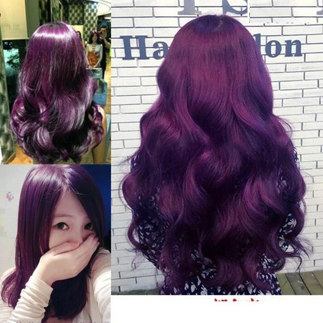 Tuýp Thuốc Nhuộm Tóc Tại Nhà Màu Tím Đen Nho 4/2 Grape Purple Hair Dye Cream Coloring