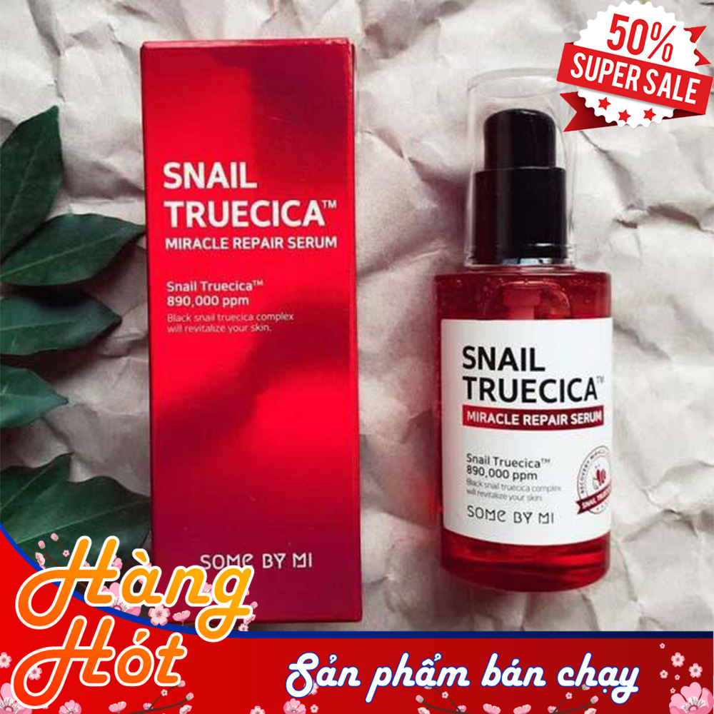 [SẢN PHẨM BÁN CHẠY] TINH CHẤT ỐC SÊN Some By Mi Snail Truecica Miracle Repair Serum 50ml - Tinh Chất Dưỡng Phục Hồi, Cải Thiện Vết Thâm, Sẹo, Làm Dịu Da