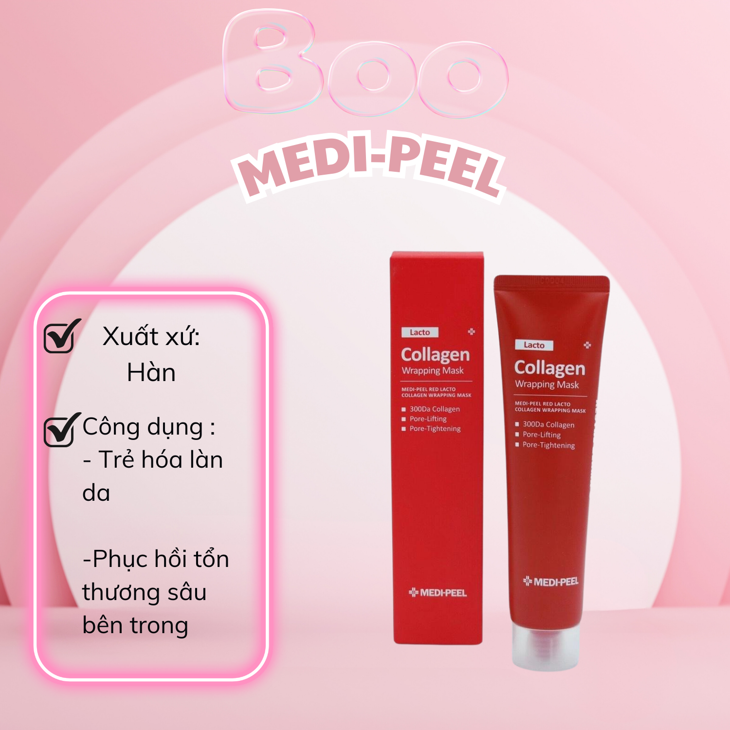 Mặt nạ tái tạo da dạng lột medi peel red lacto collagen mask - 70g