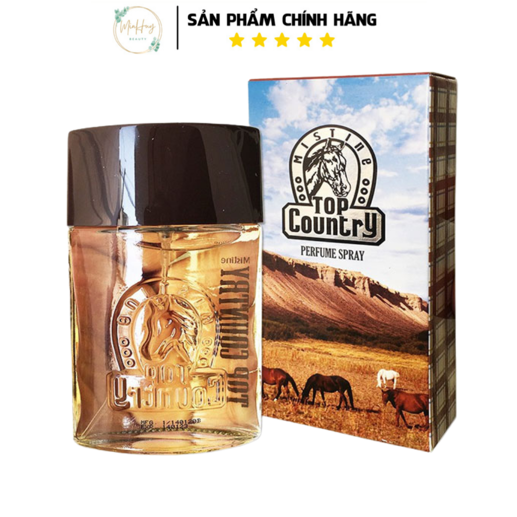 Nước hoa nam thơm lâu nước hoa con ngựa Thái Lan chính hãng Top Country Mistine 50ml mùi hương nam tính lịch lãm cổ điển cho phái mạnh - MinHuy Beauty