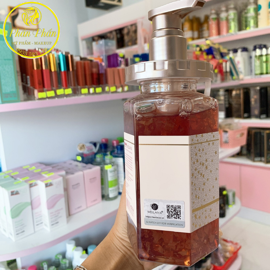 Sữa tắm Weilaiya trắng da cánh hoa Hồng, hoa Trà Damask 450ml