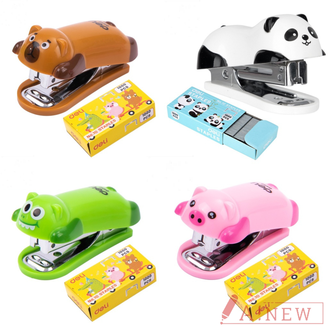 Dập ghim mini hình dể thương deli-ghim bấm giấy