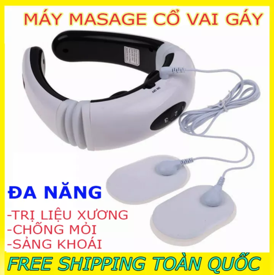 Máy massage văn phòng - Máy bóp Cổ Vai Gáy - Máy Massage Đa Năng Xung Điện Từ Cao Cấp Đánh Tan Các Cơn Đau Nhức Mệt Mỏi & Hiệu Quả. Giảm Giá Sốc 50%