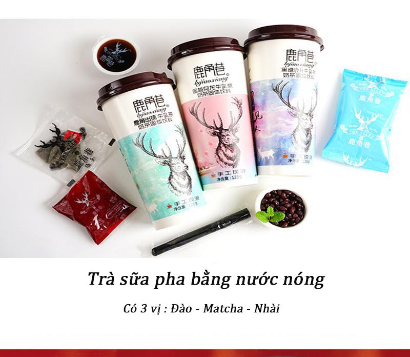 [ GIẢM 50% ] Trà sữa tự pha the ally 1 cốc 123g đủ toping thơm thơm ngọt ngọt đủ vị Mango Food