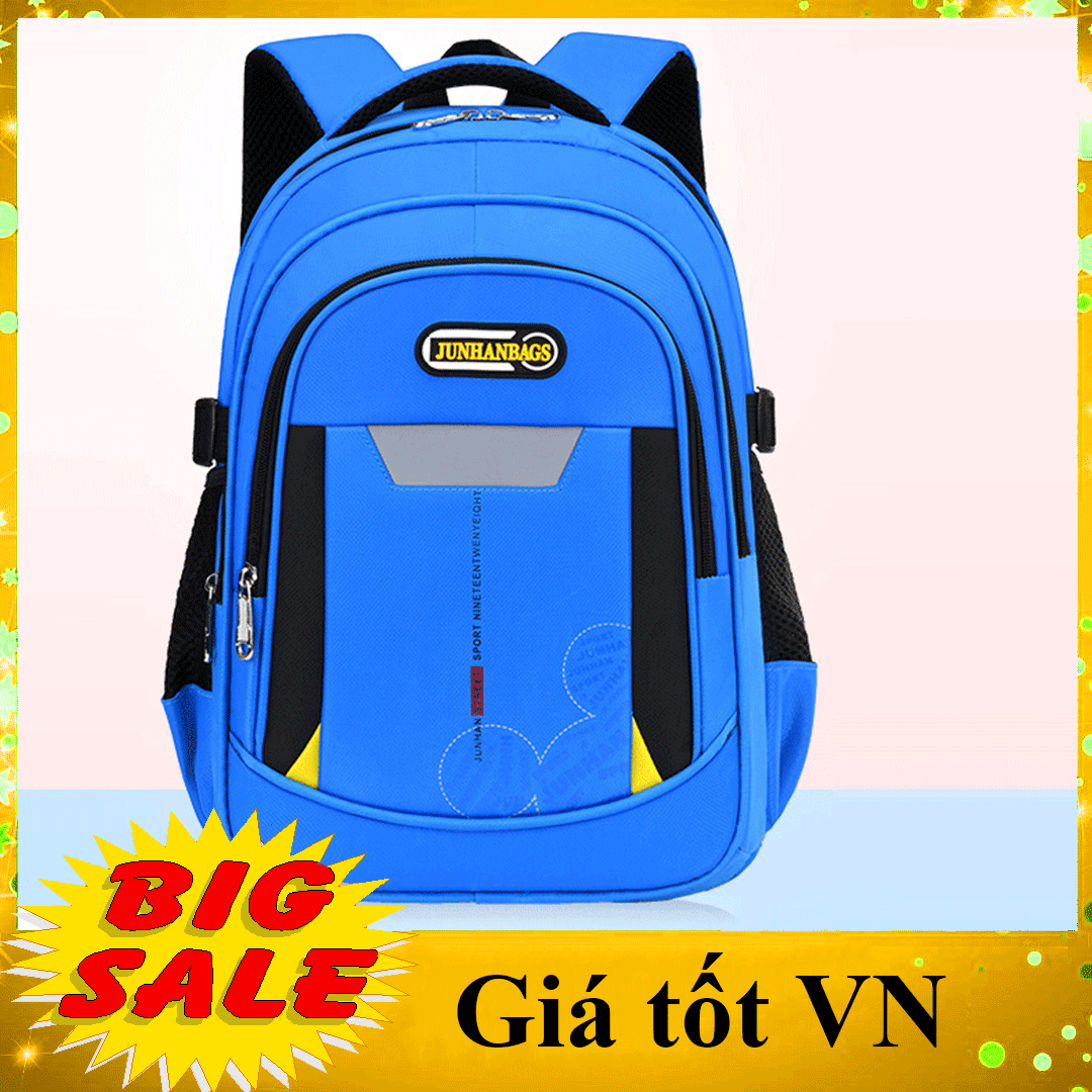 Balo Học Sinh cấp 1, Ba lô Trẻ Em Cho Bé Trai Bé Gái Cao Cấp, cặp sách chống thấm cho học sinh tiểu học Junhan hoạ tiết tai gấu