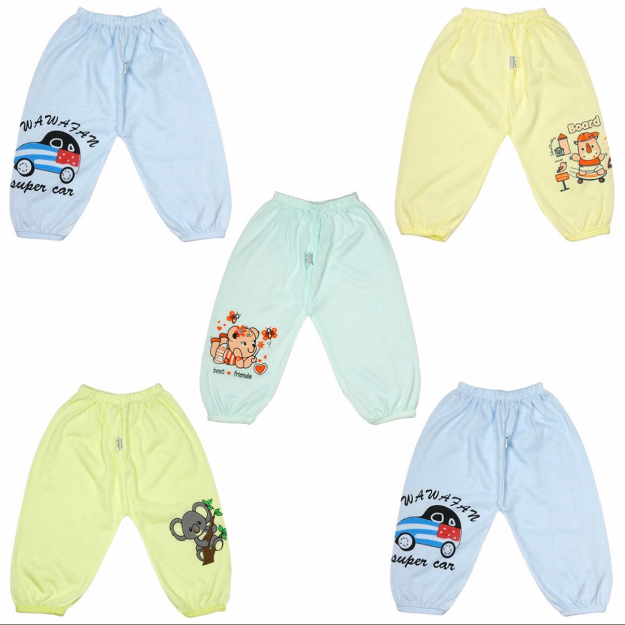 Quần dài sơ sinh cho bé chất cotton