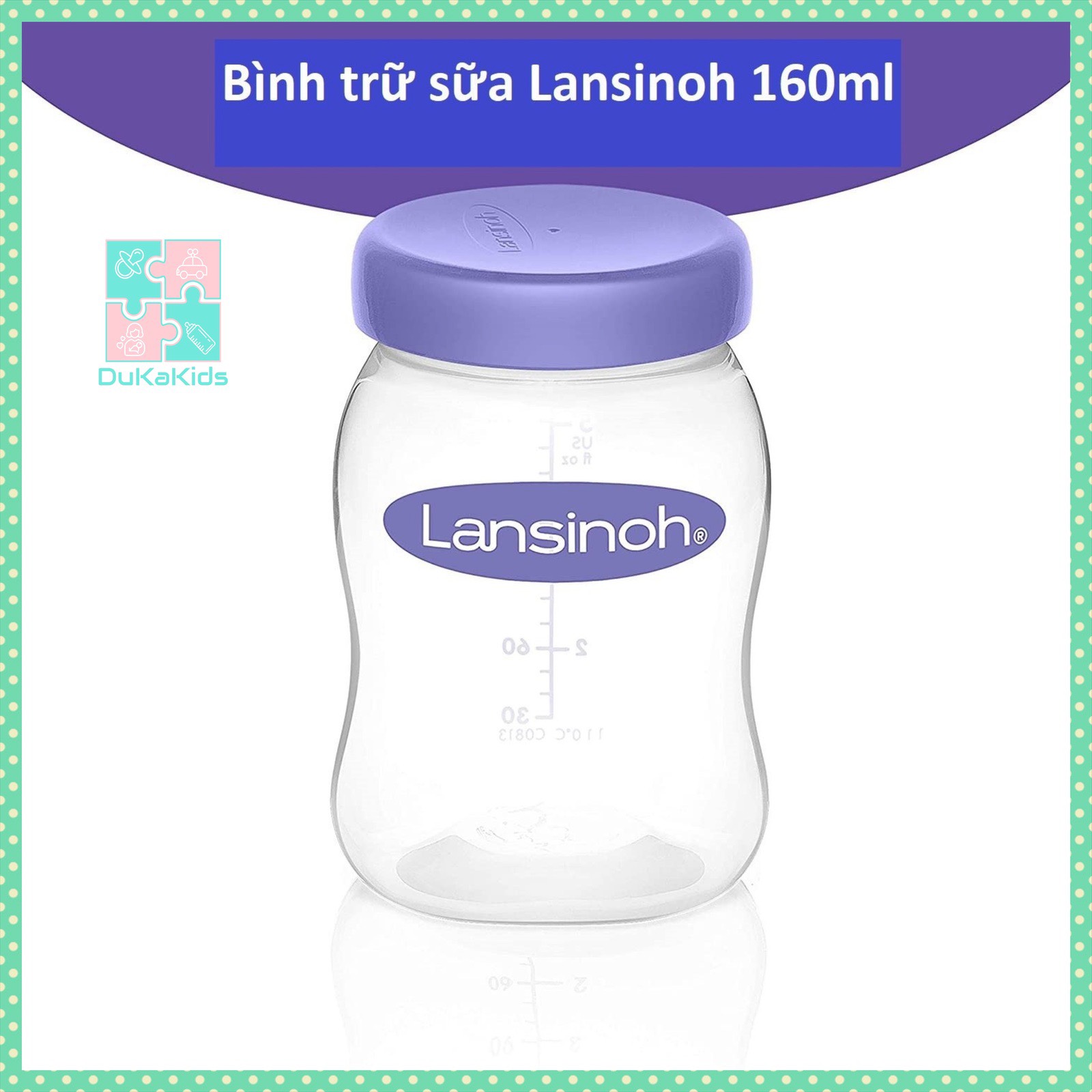 (1 bình) Bình trữ sữa mẹ Lansinoh dung tích 160ml