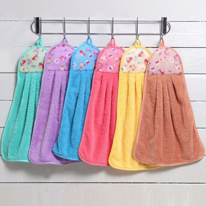 Sét 5 khăn lau tay treo nhà bếp, phòng tắm, kiểu dáng dễ thương với nhiều màu nổi bật, làm đẹp thêm căn bếp nhà bạn.