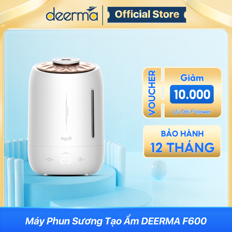 Máy tạo ẩm, phun sương Deerma F600, 3 mức độ tạo ẩm, Tự động ngắt - Hàng Chính Hãng
