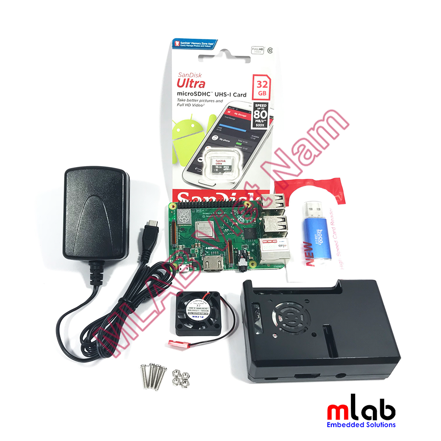 Bộ sản phẩm Raspberry Pi 3 Model B+ Cơ bản 2