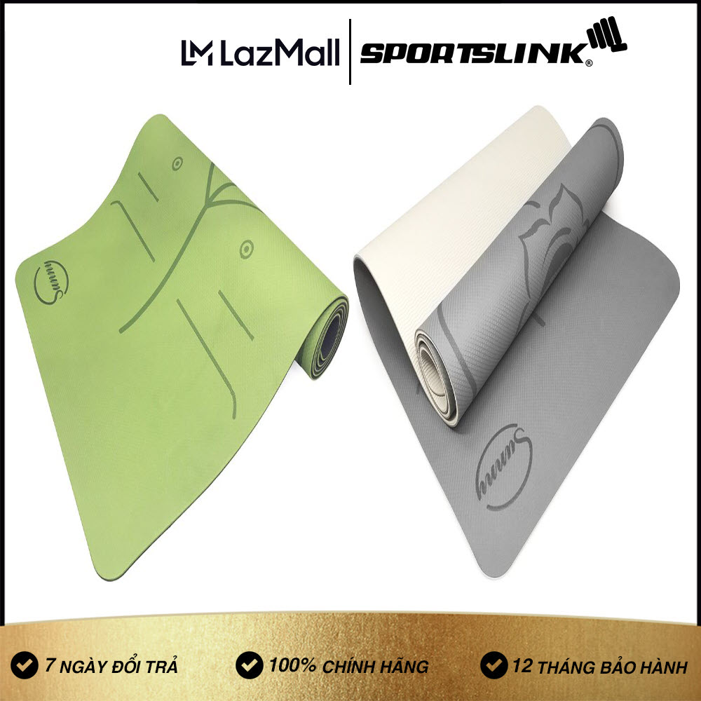 Thảm tập Yoga Sunny định tuyến TPE 2 lớp 6mm