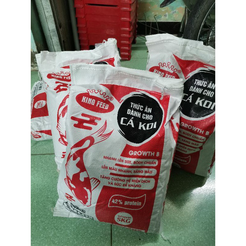 5KG Cám cá Koi tăng trưởng King Feed (42%Đạm)