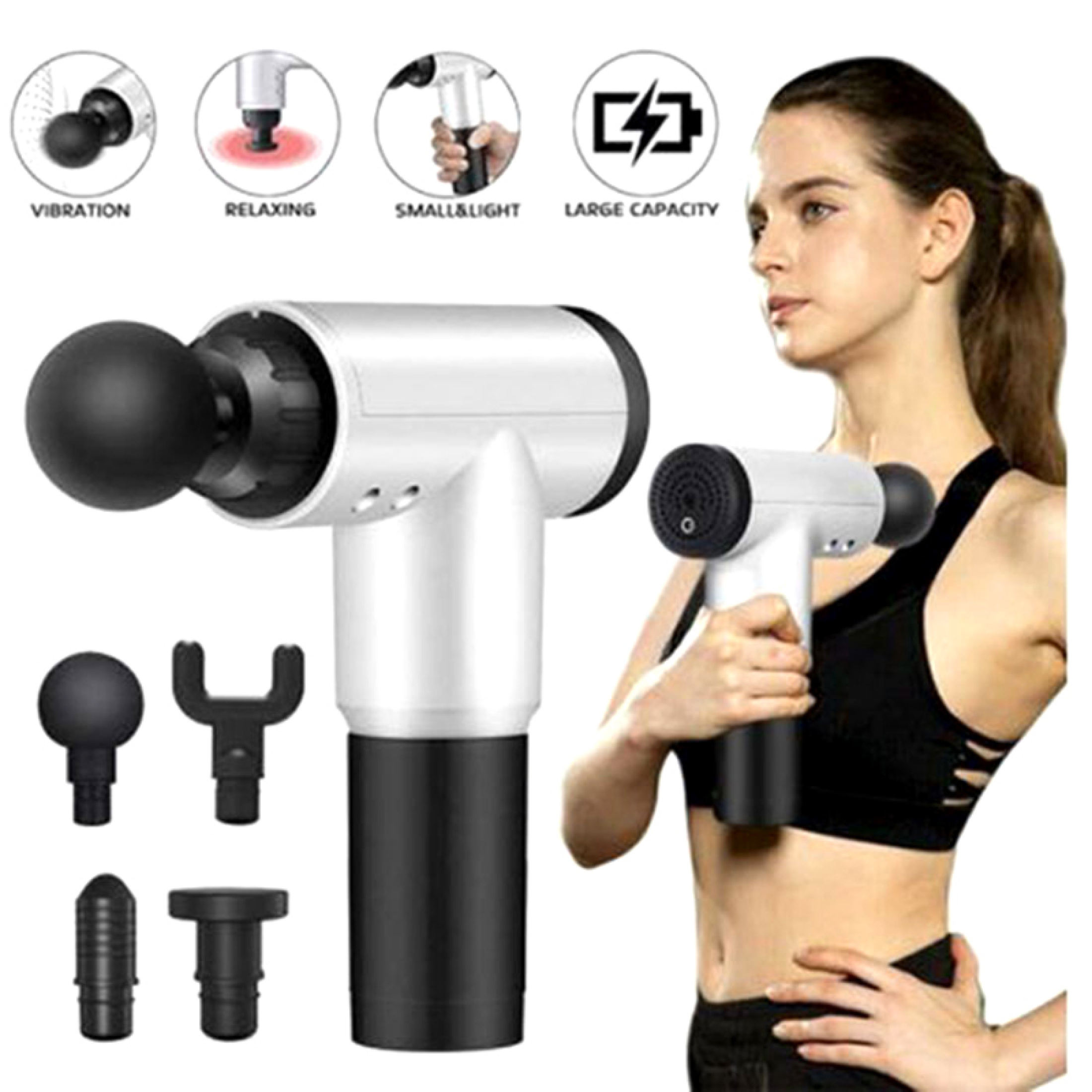 Máy massage cầm tay máy massage trị liệuXiaomi Máy massage Gun 4 đầu 6 chế độ cao cấp- Giảm đau nhức cơ thư giãn giải tỏa căng thẳng mệt mỏi.