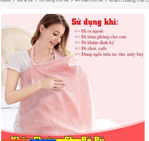 Khăn choàng che con bú